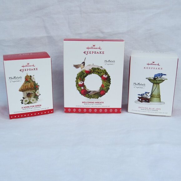 HALLMARK Keepsake Bird Christmas Ornaments by Marjolein Bastin - Set of 3 - Picture 1 of 8